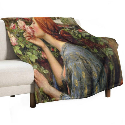 The Soul of The Rose -  John William Waterhouse Throw Blanket