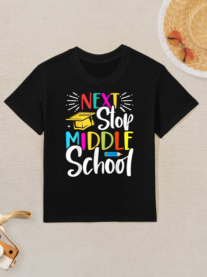 Next Stop Middle School Elementary School Funny Graduation Kids T-Shirt