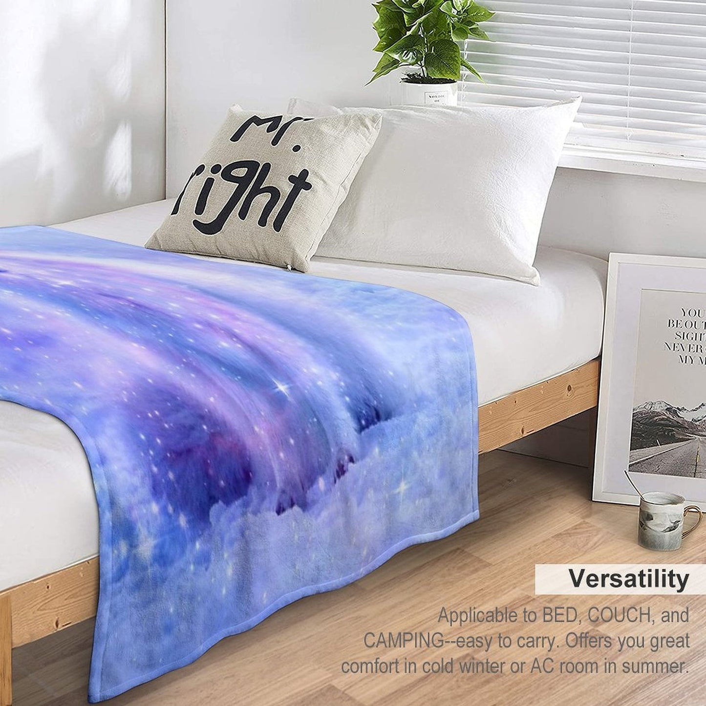 Arctic Iceland Fox Throw Blanket