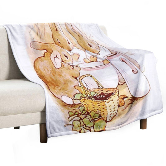 Flopsy, Mopsy And Cottontail Throw Blanket