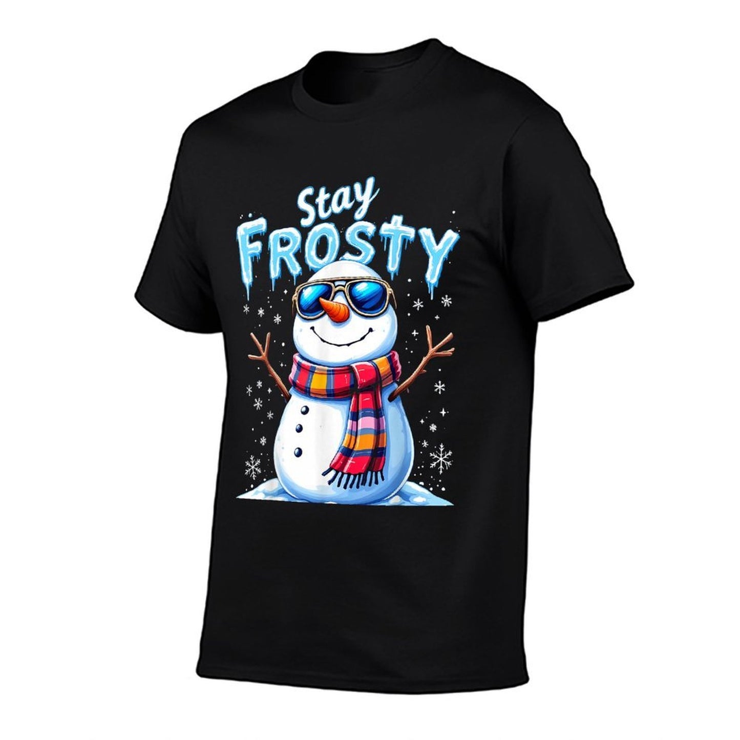 Snowman Stay Frosty Funny Christmas  Graphic-printed T-Shirt