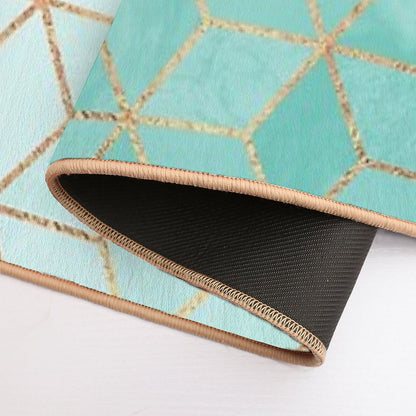 Soft Gradient Aquamarine Bath Mat