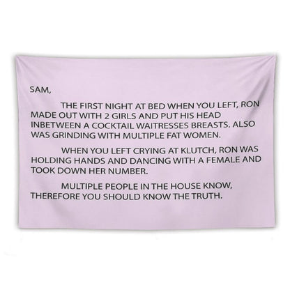 Letter to Sam Sammi Sammy Tapestry