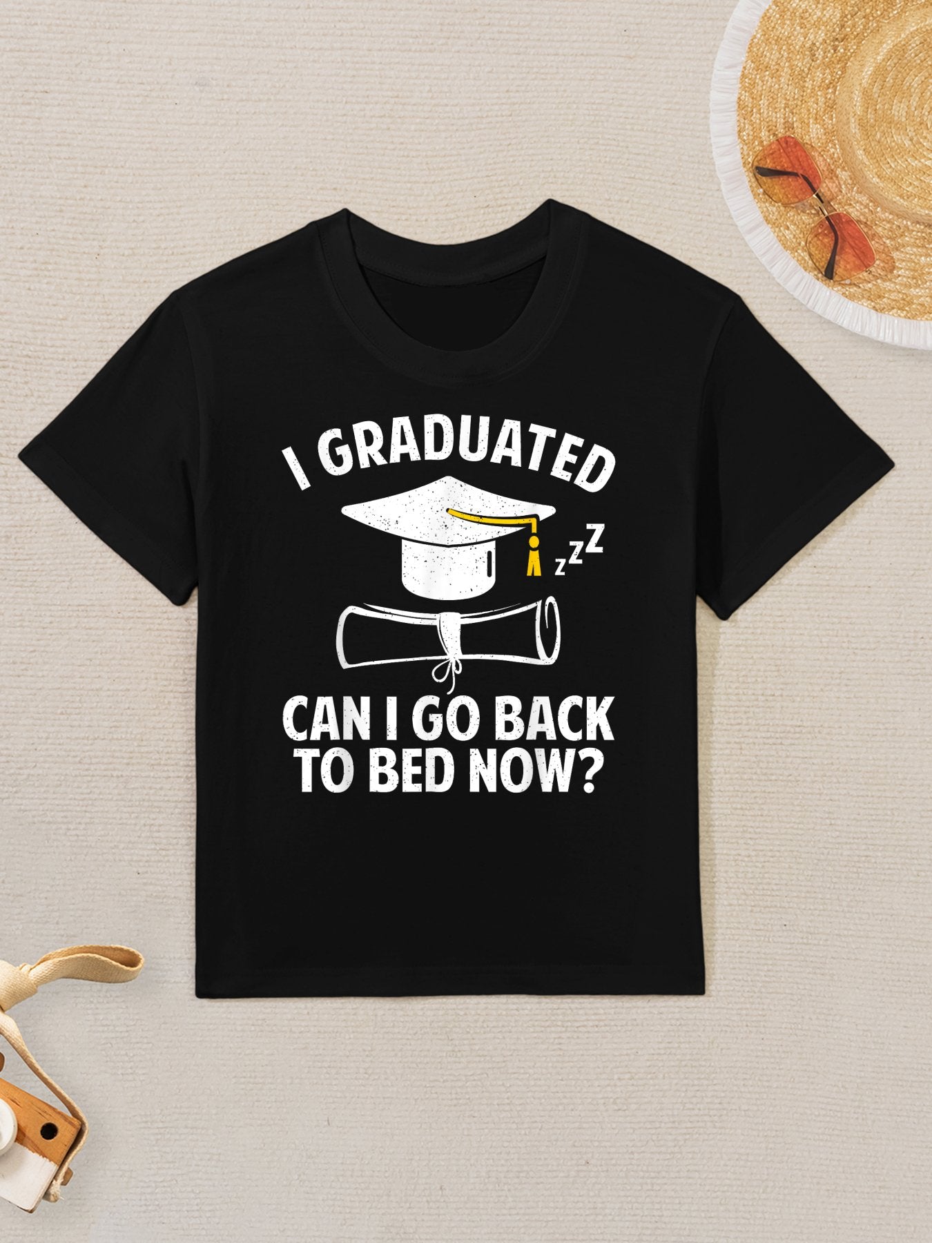 Funny Graduation Art For Men Women Masters Degree Draduation Kids T-Shirt