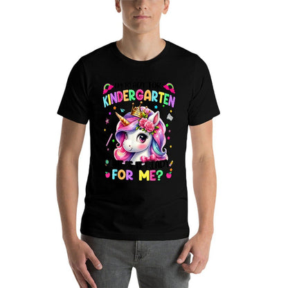 Im Ready For Kindergarten Unicorn First Day Of School Girls  Rolled Sleeves T-Shirt