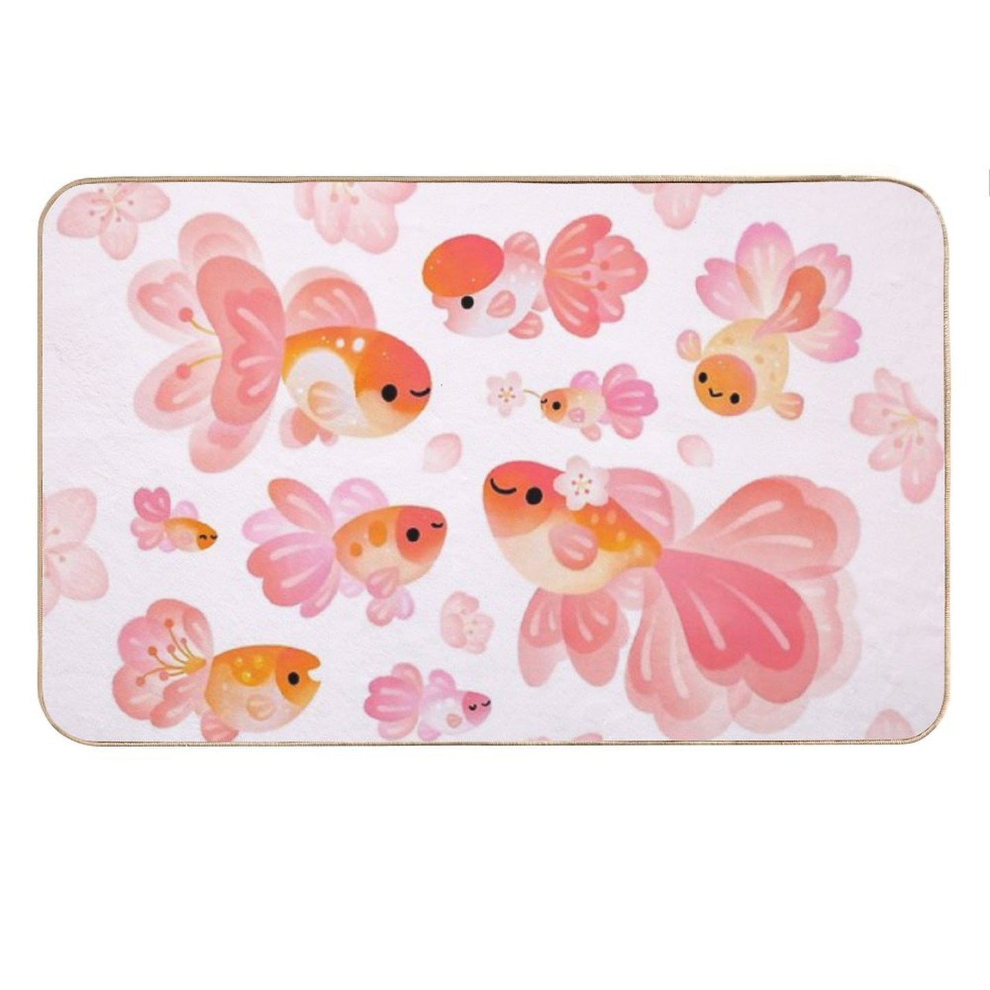 Cherry Blossom Goldfish 2 Bath Mat