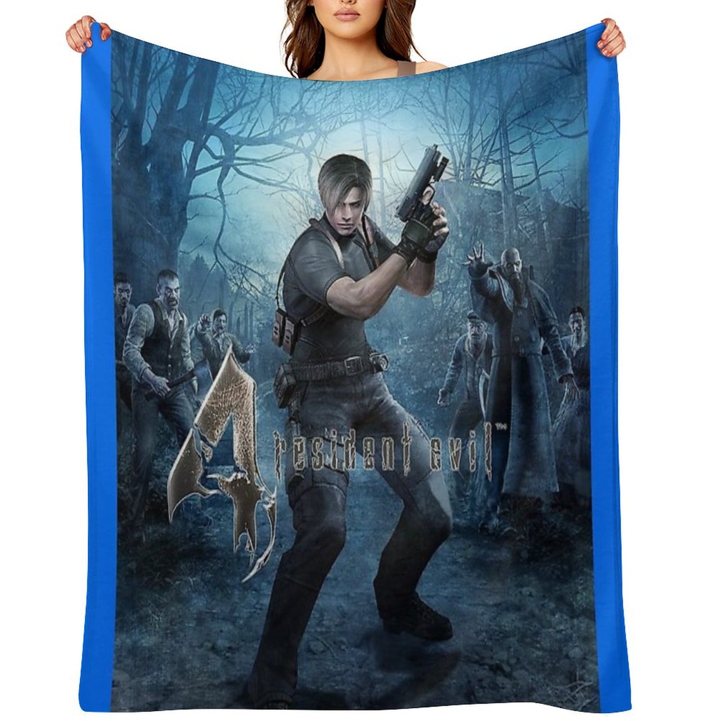 Resident Evil 4 Leon Throw Blanket