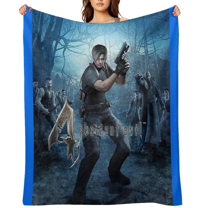 Resident Evil 4 Leon Throw Blanket
