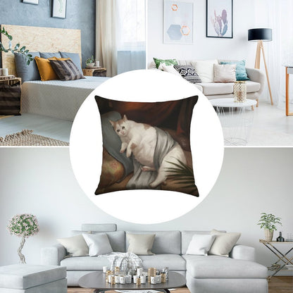 Crying in Renaissance Linen Throw Pillow Cover