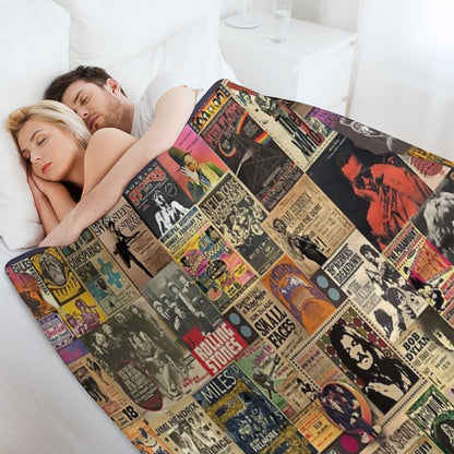 Rock N' Roll Stories Throw Blanket