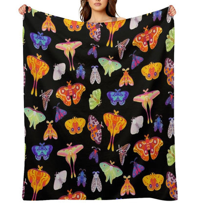 Moth Throw Blanket