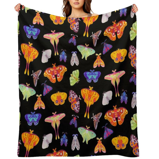 Moth Throw Blanket