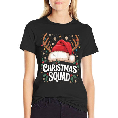 Christmas Squad Matching Family 2025 Santa Dabbing Elf  Fade-proof Color T-Shirt