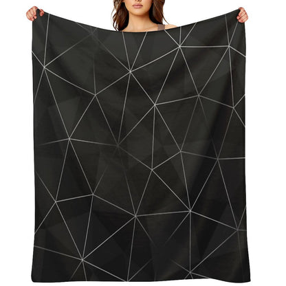 Kintsugi - Silver Mesh Throw Blanket