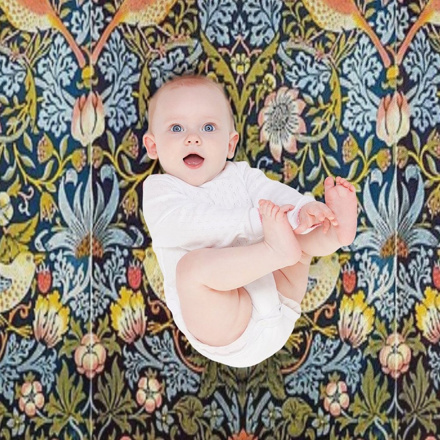 William Morris Strawberry Thief Design 1883 Throw Blanket