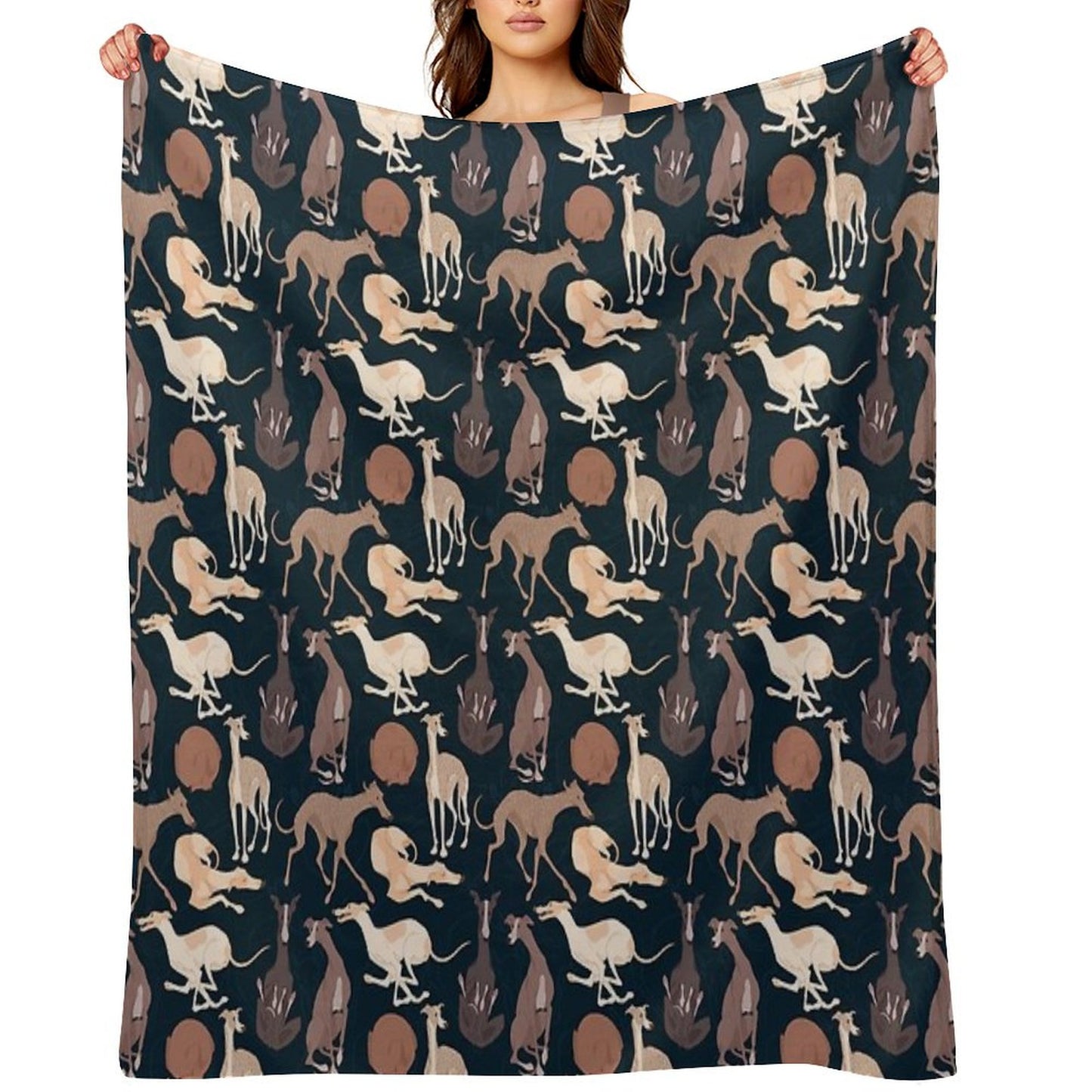 Whippet Good - Dark Throw Blanket