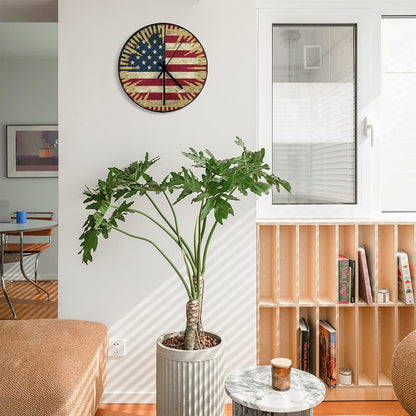 American Flag Second Amendment Wall Clock Wall Clock