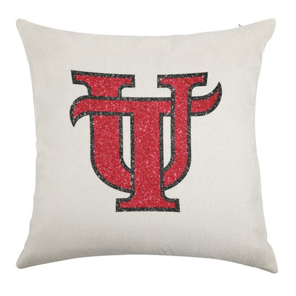 Utampa Glitter Logo Linen Throw Pillow Cover