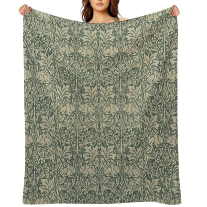 William Morris Brer Rabbit Print Throw Blanket