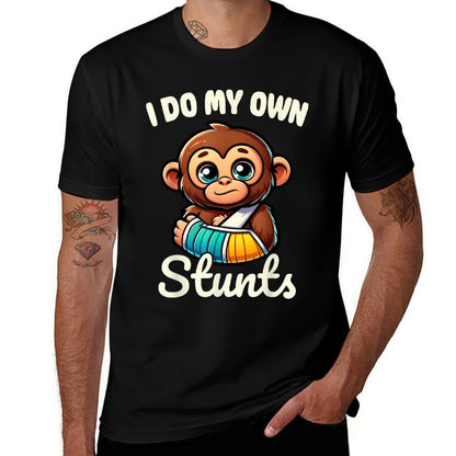 I Do My Own Stunts Broken Arm Gifts For Kids  Oversized Silhouette T-Shirt