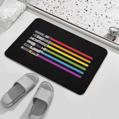Lightsaber Rainbow Bath Mat