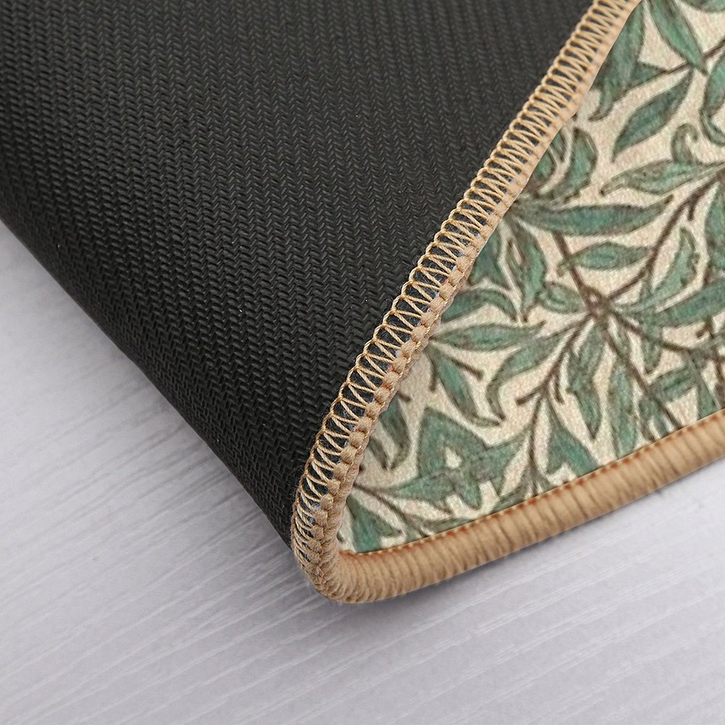 William Morris Willow Bough Wood Watercolor Pattern Bath Mat
