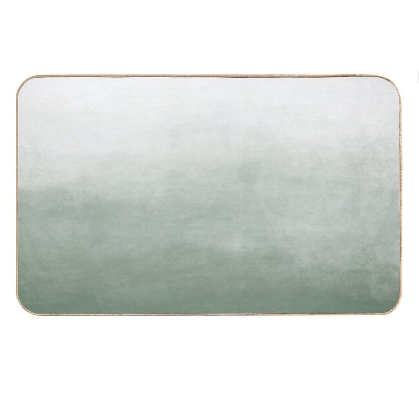 Ombre Paint Color Wash (sage Greenwhite) Bath Mat