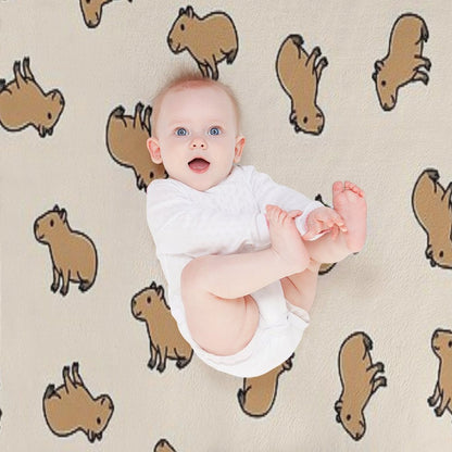 Capybara Throw Blanket