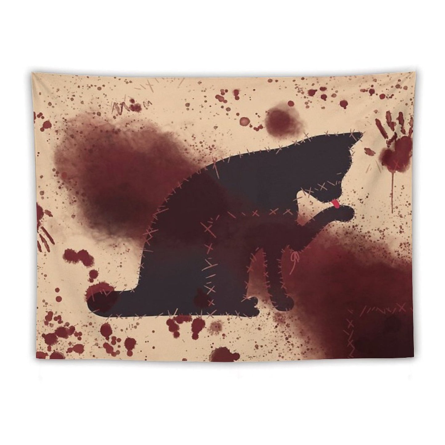 Bloody Cat Flag Tapestry