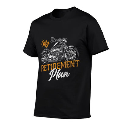 Classic Retired Motorcycle Biker My Retirement Plan Grandpa T-Shirt