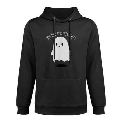 Birthday Ghost Im Too Old for This Sheet Halloween Costume Cotton-Polyester Blend Hoodie