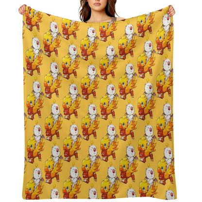 Chocobo & Moogle Final Fantasy Throw Blanket