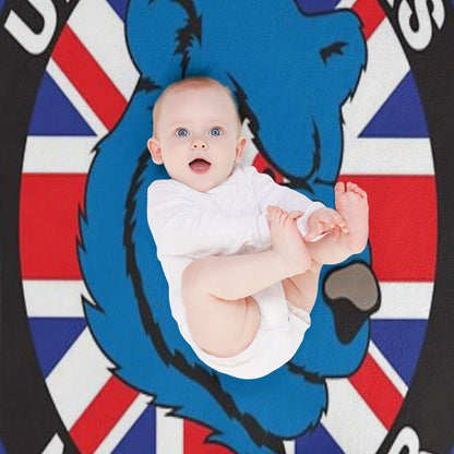 Retro Union Bears - Rangers Throw Blanket