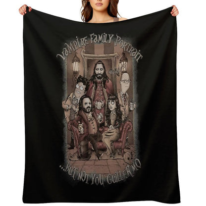 Vampire Family Portrait Throw Blanket