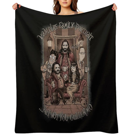 Vampire Family Portrait Throw Blanket