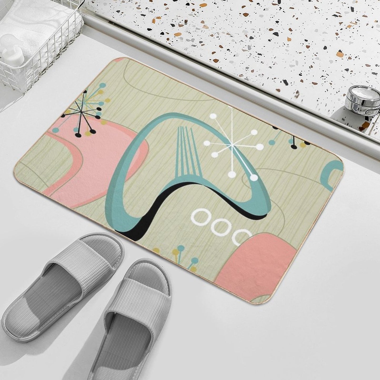 Retro Eames-Era Atomic Inspired 2 Bath Mat