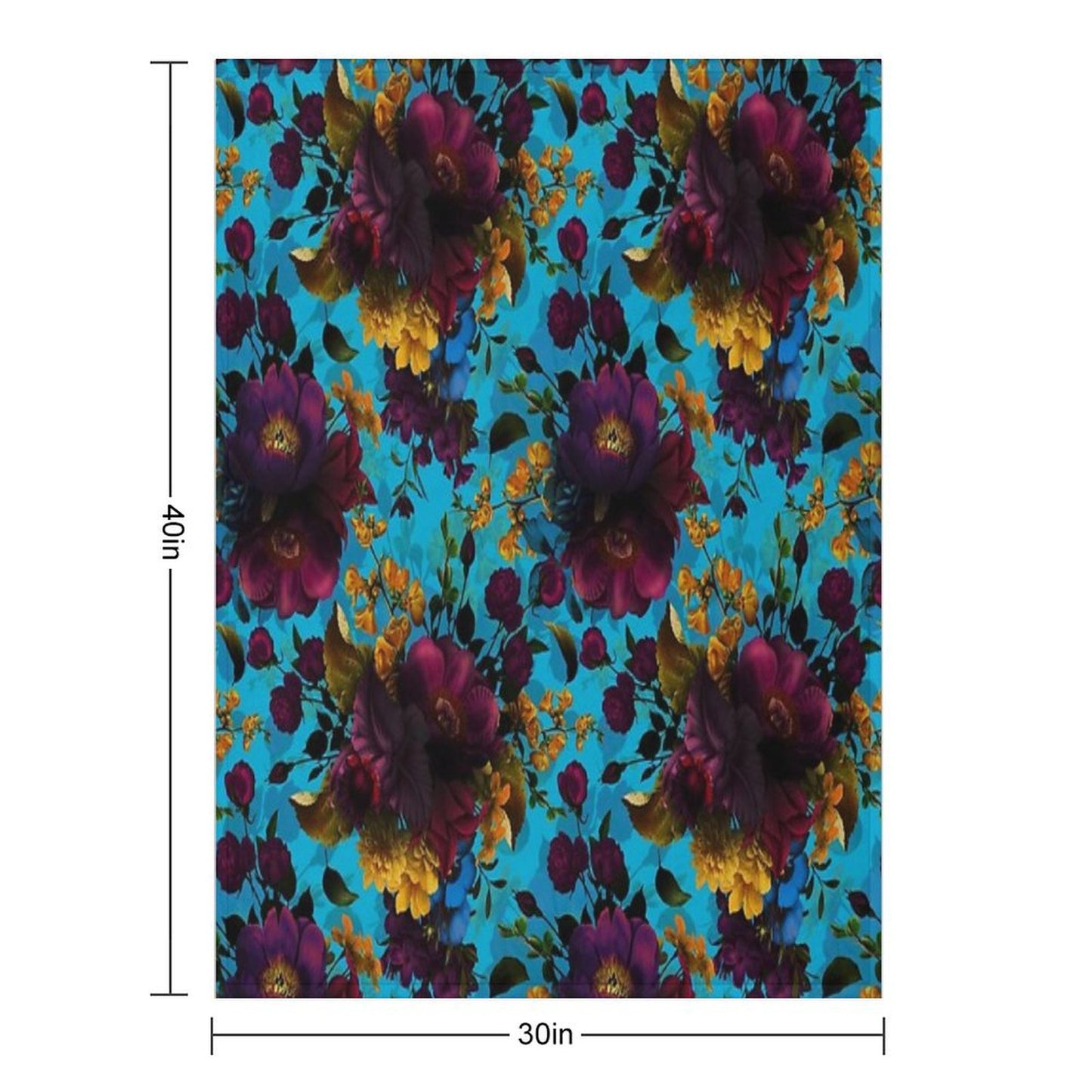 Moody Florals - Mystic Botanical Night Garden 13 Nightgarden Throw Blanket