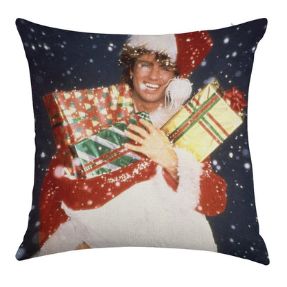 Last Christmas Linen Throw Pillow Cover