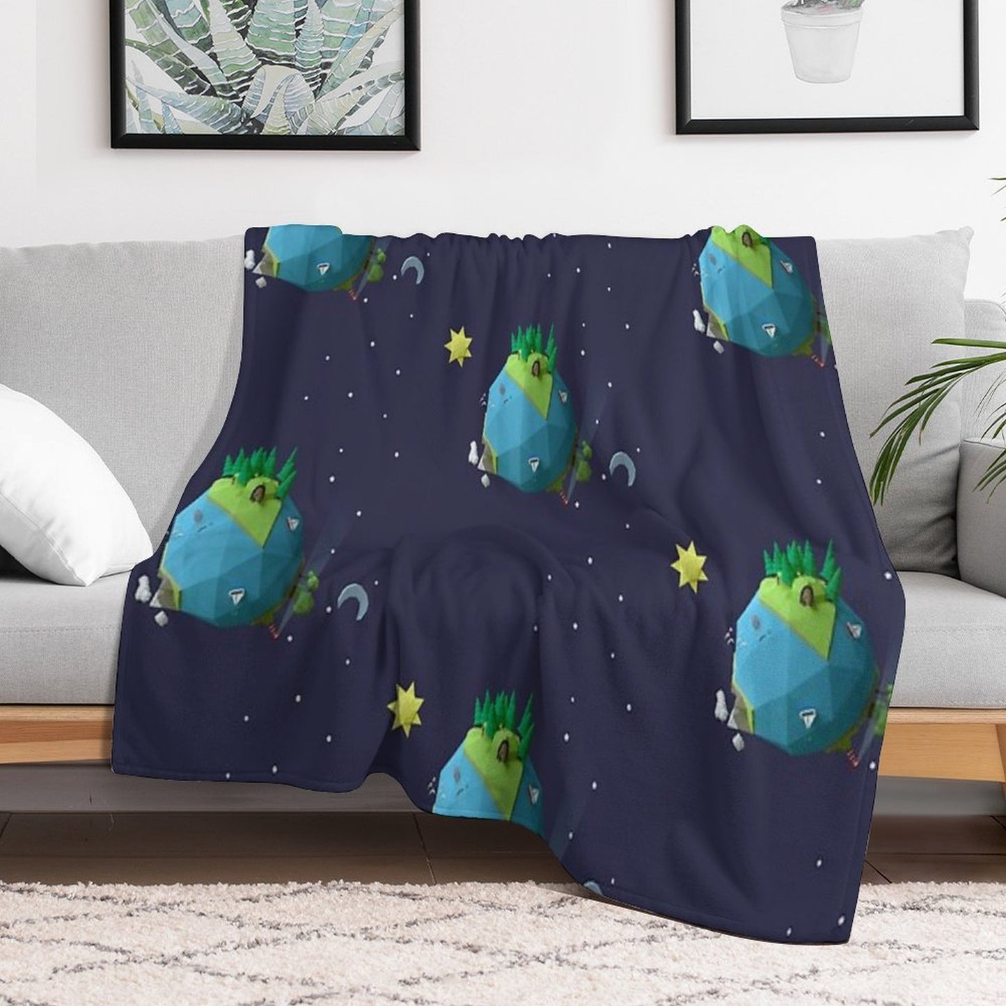 Little Planet Throw Blanket