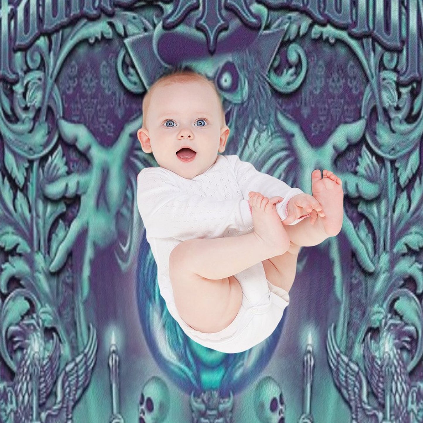 Haunted Mansion Ornate Design Throw Blanket