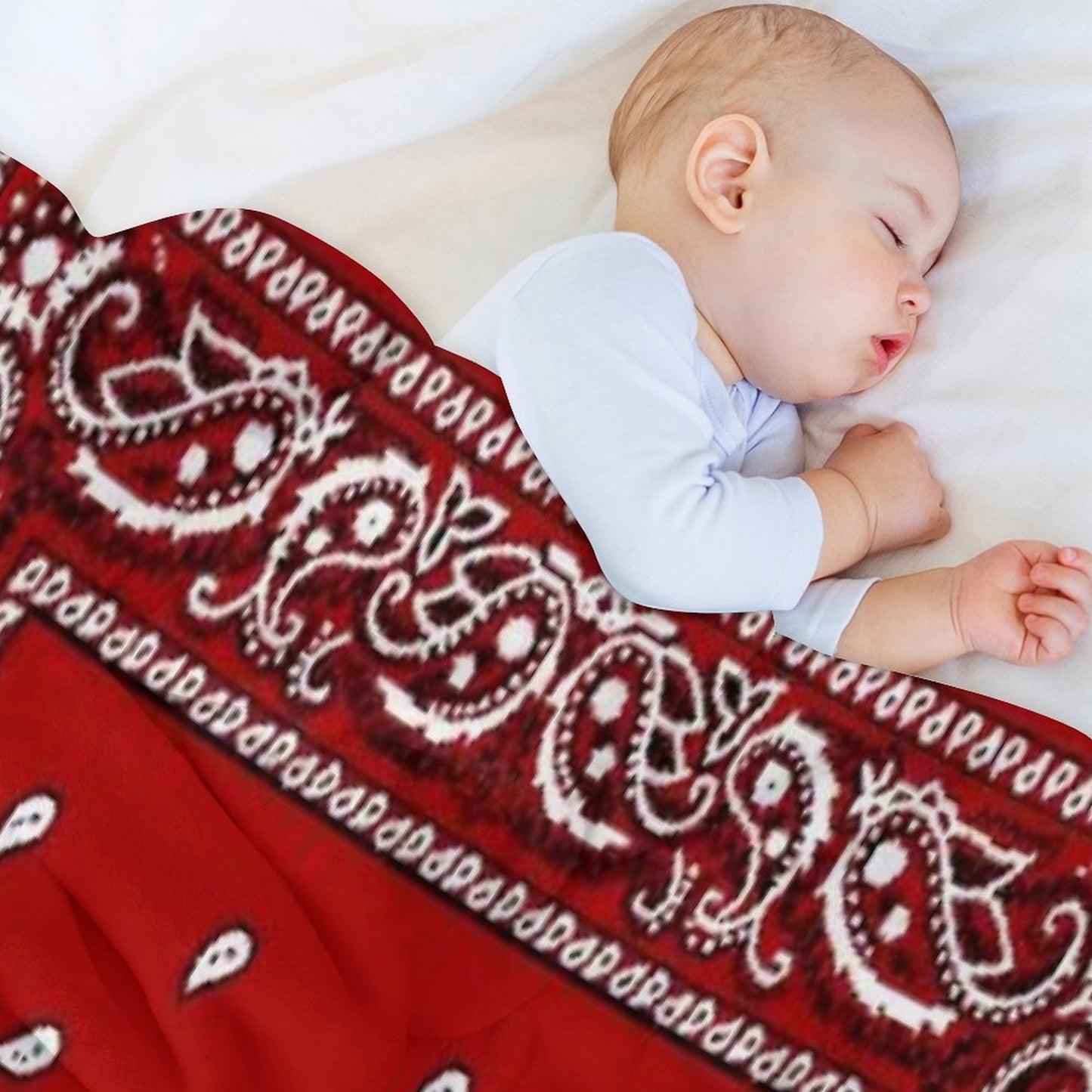 Red Bandana Throw Blanket