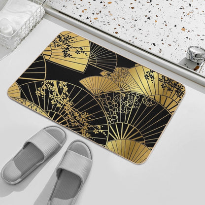 Japanese Oriental Fans Bath Mat