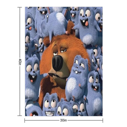 Grizzy And The Lemmings Throw Blanket