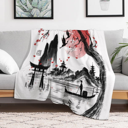 Japan Dream Throw Blanket