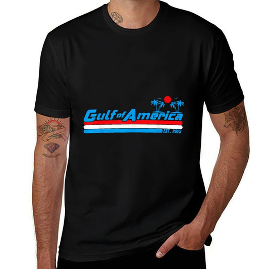 Retro Gulf Of USA America Est 2025 American Gulf Mexico  Breathable T-Shirt