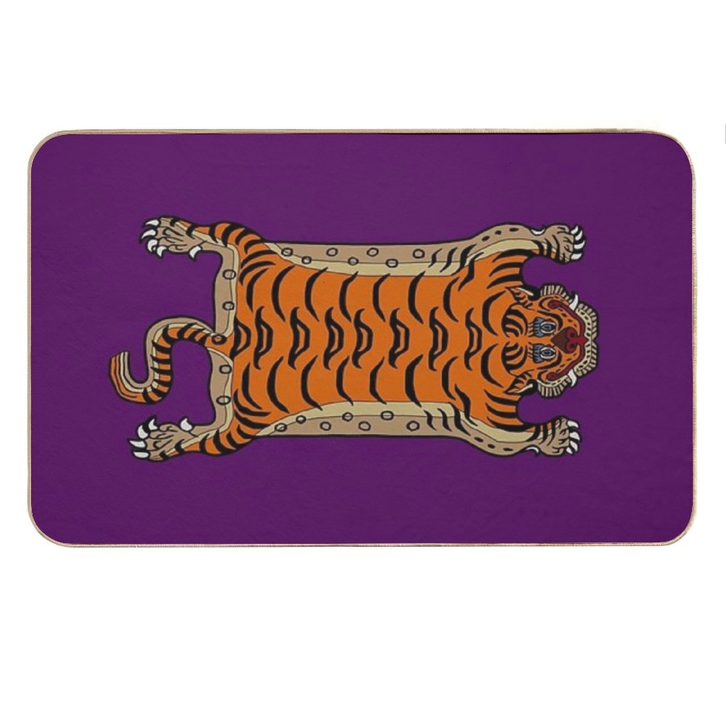 TIBETAN TIGER RUG-purple Bath Mat