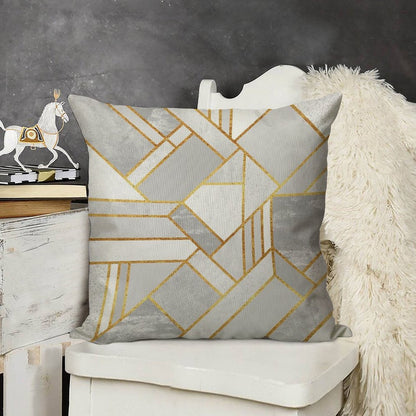 Gold City Linen Throw Pillow Cover
