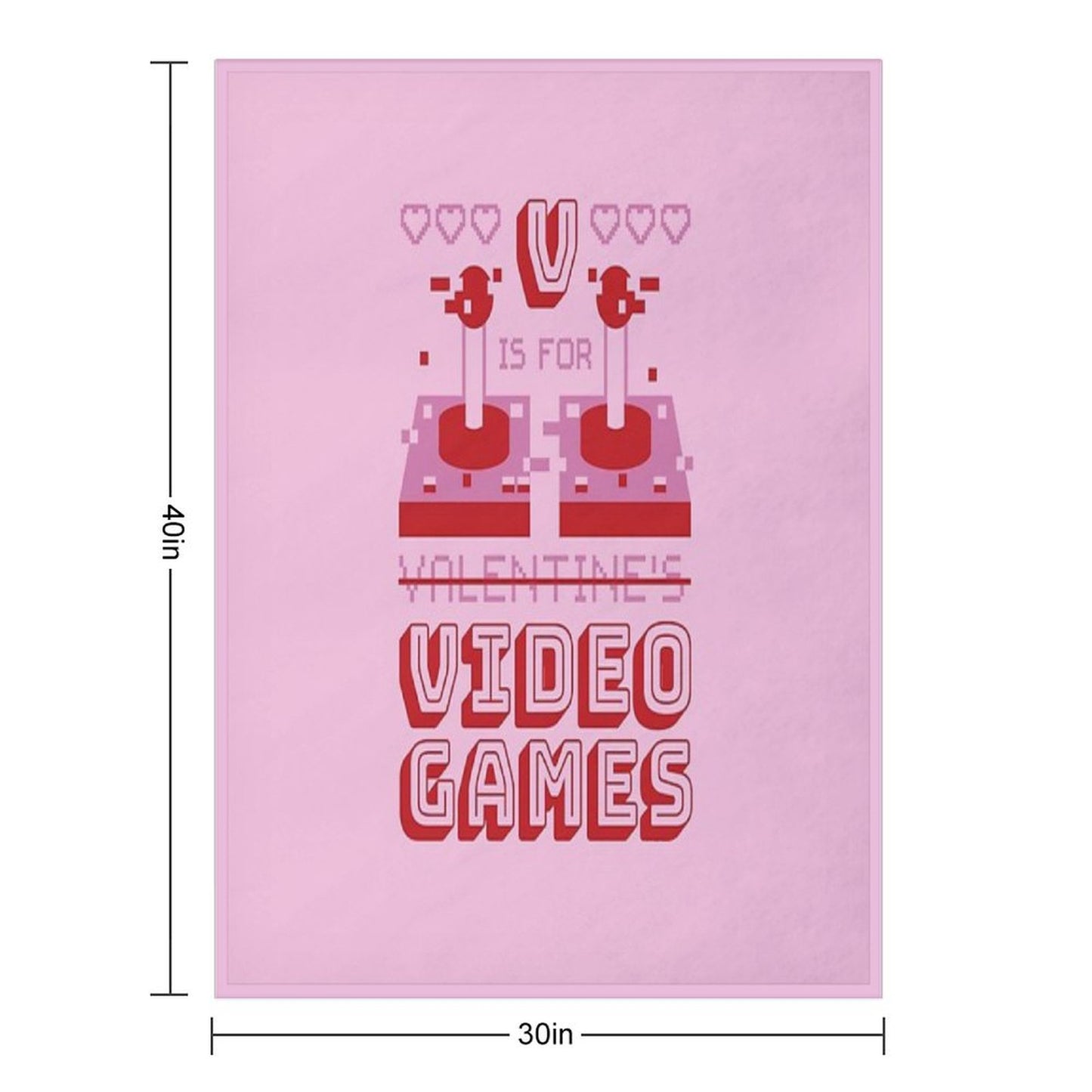 V Is For Video Games - Gaming Is My Valentine Throw Blanket