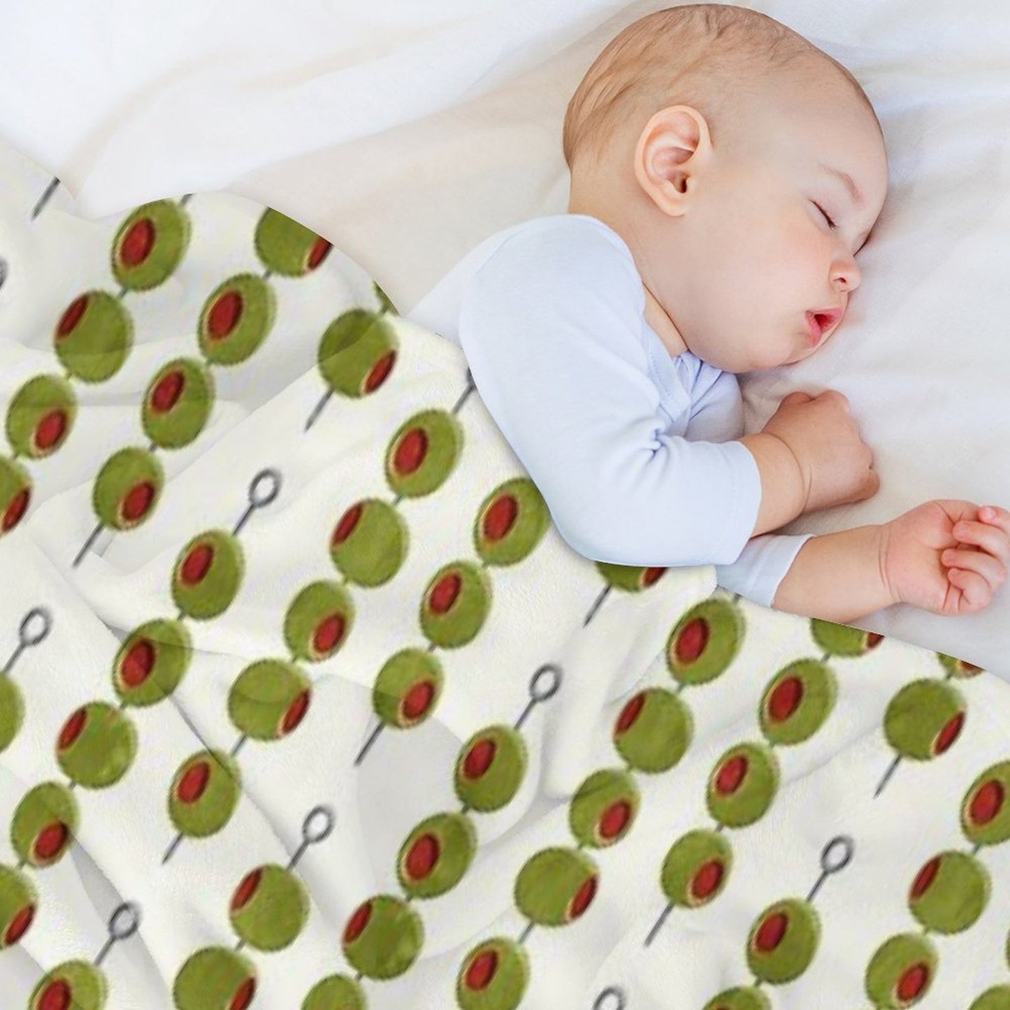 Martini Cocktail Olives  - Olives on A Stick Throw Blanket