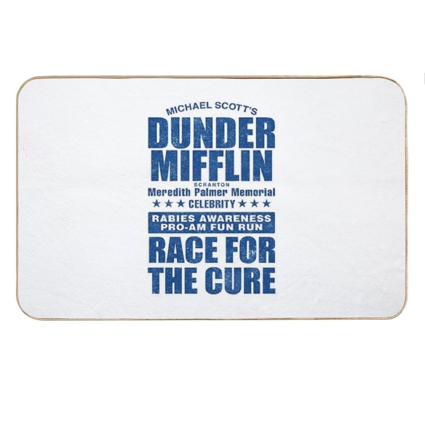 Dunder Mifflin Rabies Awareness Race for The Cure Bath Mat